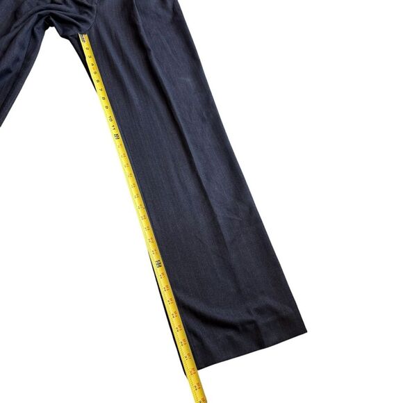 Reformation Size 6 Wide Leg Trouser Pants Charcoal Black Pinstripe Academia Work - Picture 7 of 9